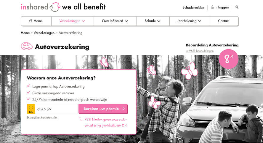 Inshared autoverzekering