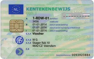 Kentekencard van het RDW